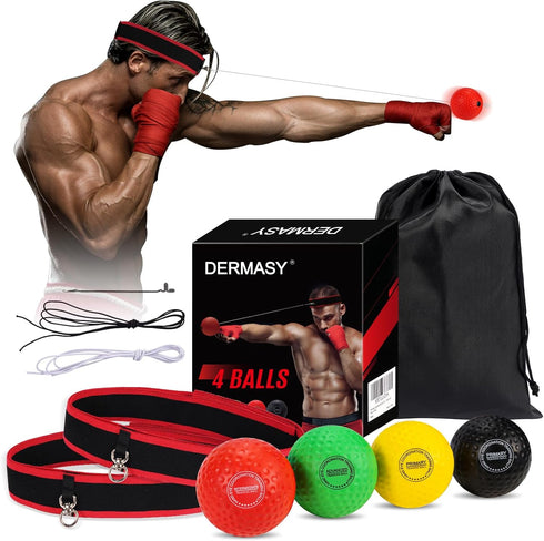 Upgraded Boxing Reflex Ball - Boxing Training Ball with Headband for Reaction, Punching Speed, Fitness