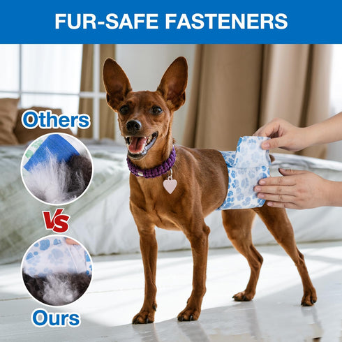 40ct Dono Dog Diapers Male, Disposable Male Dog Wraps with Wetness Indicator, Leak-Proof Dog Belly Wraps, Rapid-Dry Gel