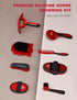 Furrishine 11-Piece Set, Professional Horse Grooming Kit with Waterproof Tote Bag, Non-Slip Silicone Grip Brush Curry