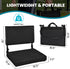 Support(16.5L 13.4W 15H), 360 Stadium Seats with Back Adjustable Backrest Stadium Chair with Shoulder Strap & Storage