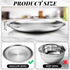 Domensi 12 Pieces Stainless Steel Whisker Friendly Cat Bowl Shallow Cat Food Dish 6.7 Inch Cat Wet Feeding Bowls Flat Cat Dish Small Pet Plate for Kittens Cat Ferrets Stray Cats