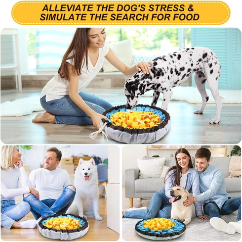 SZEE Snuffle Mat for Dogs, Adjustable Sniffing Mat for Smell Training and Slow Eating, Dog Snuffle Pad for Mental
