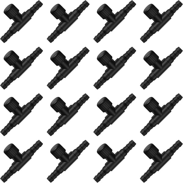 30 Pieces Aquarium Air Valve, Single Way Plastic Control Valves for 4 mm Hose Air Pump