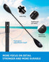 OCEANBROAD Adjustable Kayak Paddle - 86in/220cm to 94in/240cm Oar with Paddle Leash for Kayaking and Boating
