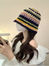 Women Crochet Bucket Hats, Handmade Cloche Knitted Beanies, Trendy Outdoor Floppy Fishing Hat