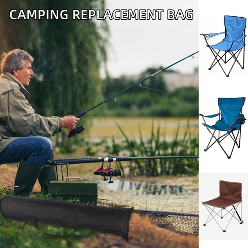 NICENEEDED Folding Camp Chair Replacement Bag for Camping Chairs, Portable Large Mouth Bag with Shoulder Strap, Chair