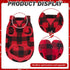KOOLTAIL Small Dog Winter Jacket, Windproof Pet Vest Sweater with Pocket and Leash Hole, Christmas Red Plaid