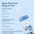 LittleForBig Adult Glass Feeding Bottle Ultra Printed Specialty Oversized Little Blue Pattern