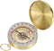 PATIKIL Camping Survival Compass - Brass Pocket Compass Glow in The Dark for Hiking, Camping, Hunting Navigation
