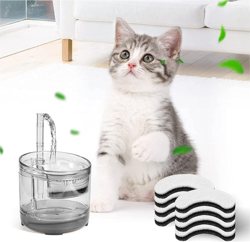 Porens 16 Pack Cat Water Fountain Filters, Pet Fountain Replacement Foam Sponge Pre-Filters Fit for Clear Cat Water