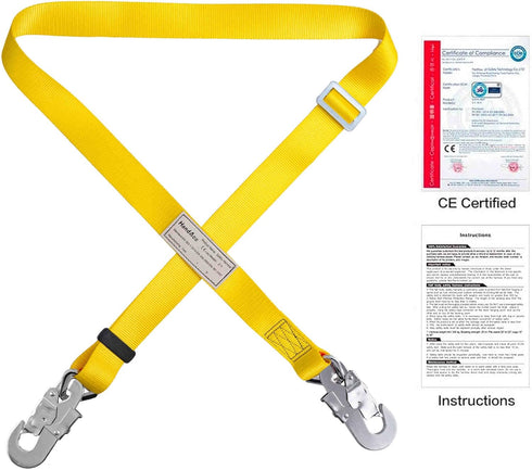 Hunting Safety Belt with Adjustable Lanyard for Tree Climbing Restraint