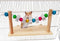 Hamster Wood Ledge Platform with Lava Stone Block Chew Toys, Wooden Shelf for Chinchilla, Guinea Pig, Gerbil