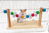 Hamster Wood Ledge Platform with Lava Stone Block Chew Toys, Wooden Shelf for Chinchilla, Guinea Pig, Gerbil