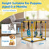 HiNADA 8 25 lbs) Puppy Play Gym with Hanging Toys, Small Dogs Indoor Jungle Gym with Squeaky Toys, PVC Frame