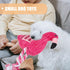 Mipcase Dogman Chew Toys - Small Flamingo Squeaky Toy, Indestructible Cotton Rope Plush Toy for Dogs