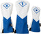 IZZO Golf Premium Headcovers in White/Blue