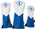 IZZO Golf Premium Headcovers in White/Blue