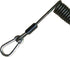 Retractable Fishing Tool Lanyard, Coiled Stainless Steel Heavy Duty Safety Rope Tether with Carabiner - 2 Pcs