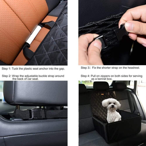 Flow.month 2 1 Pet Front Seat Cover Pet Booster Seat,Deluxe in Dog Seat Cover for Cars Waterproof Dog Front Seat Cover