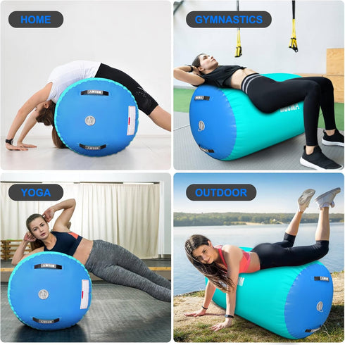 1PCSNo AWSUM Air Roller Gymnastics Barrel Inflatable Tumbling Mat Back Handspring Trainer for Octagon Mat Gym Home