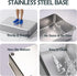 MEEXPAWS Guinea Pig Stainless Steel Litter Box with Raised Grid and Washable Pad,Small Bunny Rabbit Litter Pan High