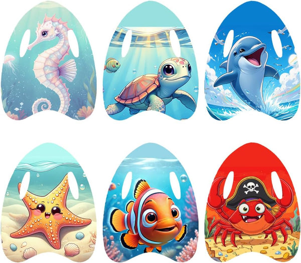 Aisikoo 6 Pack Swimming Kick Boards for Kids Toddler - Boogie Boards -
