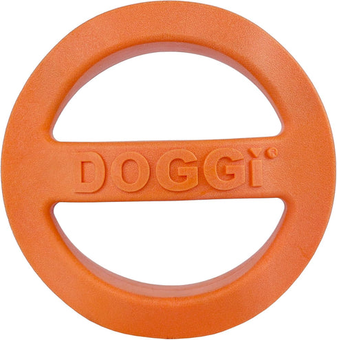 Van Ness Pets Doggi Catch and Carry Flying Disc - Small, Orange Floating Dog Toy
