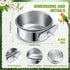 Sabary 6 Pieces Stainless Steel Pet Feeder Water Bowl 10 oz Bird Parrot Feeders Water Cage Bowls with Holder Bird Feeding Dish Cups for Bird Parrot Cockatiel Small Animal
