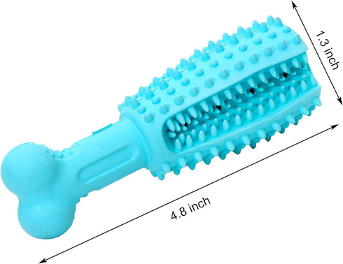 Youngever 2 Pack Dog Treat Toys for Teeth Cleaning, Chewing, Fetching, Treat Dispensing Toys - Small 4.8 inch