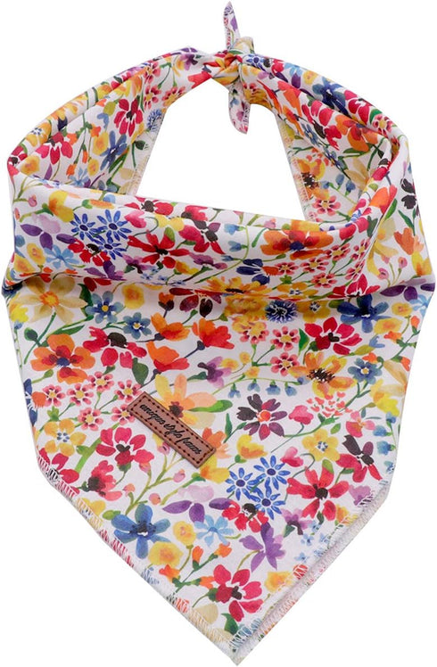 Unique Style Paws Dog Bandanas, 1PC Washable Cotton Triangle Scarfs for Small Medium Large Dogs and Cats