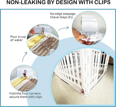 YYVULOON 4 Clips,39"x39",2-Pack,Quick-Absorbent 36" 4-Panel Washable Pee Pads with Leakproof Non-Slip Reusable