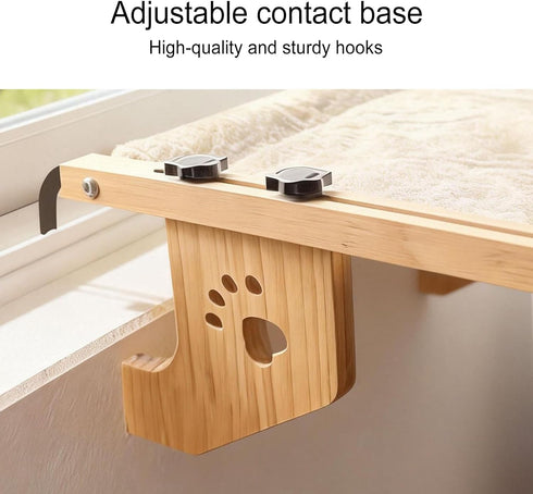 Generic Hammock Cat Window Plush Sunbathing Bed, Sturdy Hanging Perch | Relaxation Spot for Windowsill Bedside Cabinet
