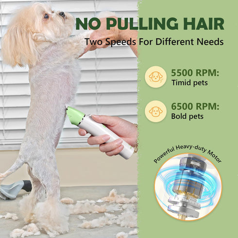 4 1 Trimmer Dog Grooming Kit with LED Light, Low Noise Rechargeable in Pet Clippers for Matted Hair, Cordless Electric