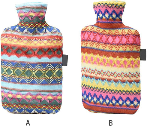 MOAIYU Indian Ethnic Winter Hot Water Bottle Warm Hand Bag for Back Neck Waist Hand