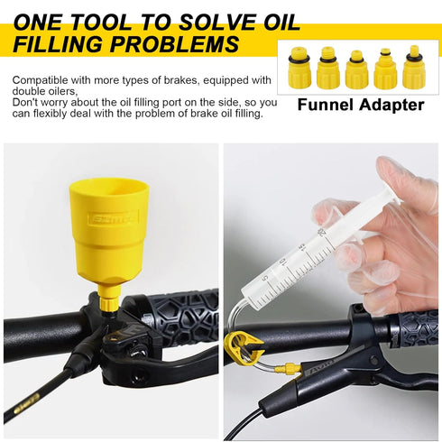 Hydraulic Brake Bleed Kit for Shimano, TEKTRO, MAGURA and Other Mineral Oil Brake Systems