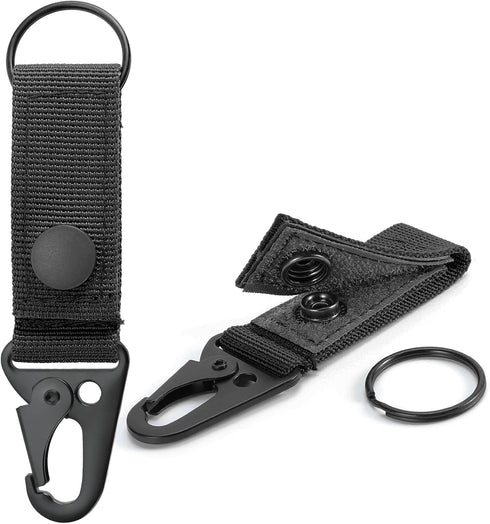 FRTKK Tactical Molle Key Ring Gear Key Keeper Nylon Belt Keychain Clip for Molle Bags