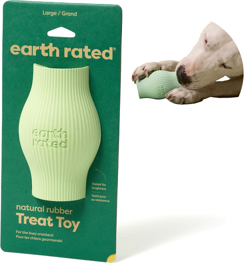 Earth Rated Treat Dispensing Dog Toy - Enrichment Toy for Adult and Puppy Dogs, Large, Green