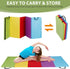 F2C 4-Panel Folding Gymnastics Mat, Gym Mat Tumbling Mat, Lightweight Padded Foldable Exercise Mat with Carry Handles