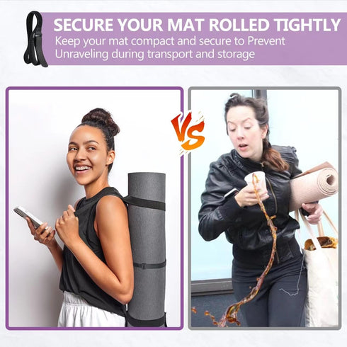 YOGAER Adjustable Yoga Mat Carrier Strap, Thick Sling for Carrying Large Mats and Stretching Band