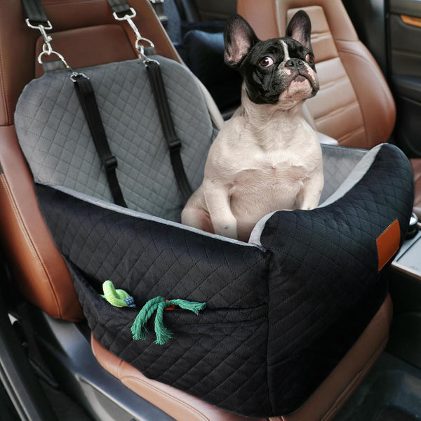 Dog Car Seat for Small/Medium Dogs,2 Adjustable Seat Belt,Memory Foam with Soft