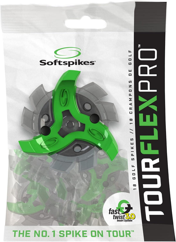 Softspikes Tour Flex Pro Fast Twist 3.0 Golf Spikes, 18 Count