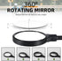 ROCKBROS Bike Mirror Handlebar Mount, 360° Rotatable Adjustable Bicycle Rear View Mirror for Mountain Road Bike