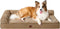 EHEYCIGA Memory Foam Orthopedic Dog Beds, Large Sized Washable Bed with Waterproof Lining, Removable Cover, 41x27