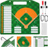 1set Yardwe Sports Baseball Training Board Portable Dry Erase Clipboard for Lightweight for Baseball Practice