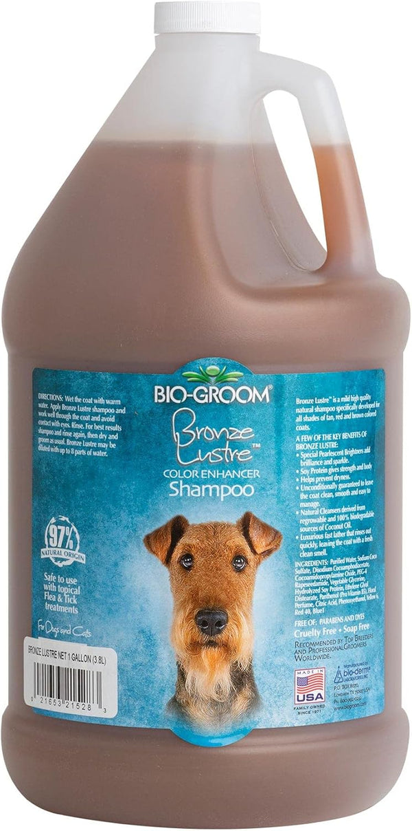 Bio-Groom Bronze Lustre Dog Shampoo, Color Enhancing Pet Shampoo, Cruelty-Free, Made in USA, Coat Brightener Shampoo