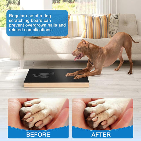 FurFlasher Trimming Dog Nail Scratch Pad with Sandpaper Filing Replacement Sandpapers Included and Non-Slip Pad