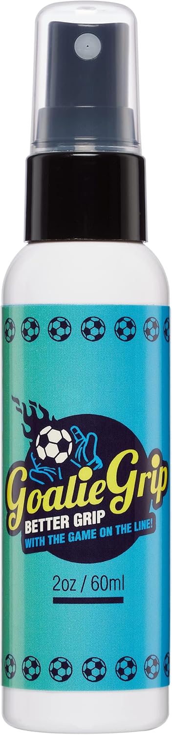 Goalie Grip Spray, Extra Grip for Soccer Goalie Gloves, Youth Soccer Accessories (2 oz)