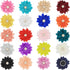 20 Pcs Dog Collar Flowers with Pearl, Multi-Color Bow Ties for Cat Dog Puppy Collar Grooming Accessories (Medium)