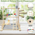 kathson Bird Playground Parrot Perch Stand Toys, Birds Wood Play Gym Activity Center Exercise Playpen Ladder Swing