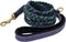 Blazing Paws Vibrania 6 Ft Super Soft Braided Leather Dog Leash, Heavy Duty with Side Ring, Teal Green Blue